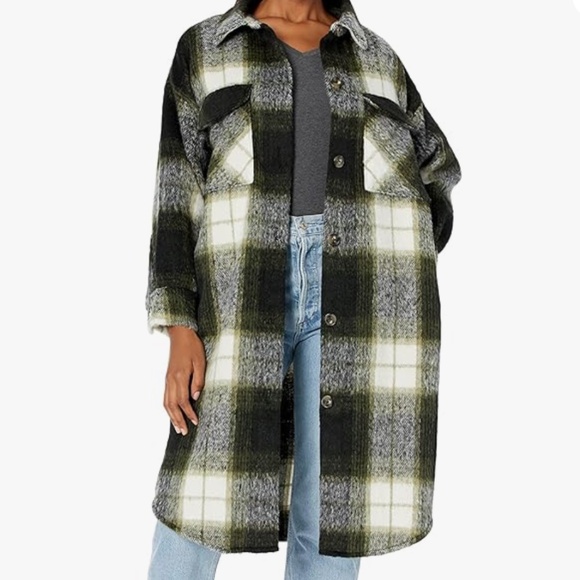 Steve Madden ◡̈ Oversized Flannel Plaid Chloe Shacket NWOT - Picture 9 of 13